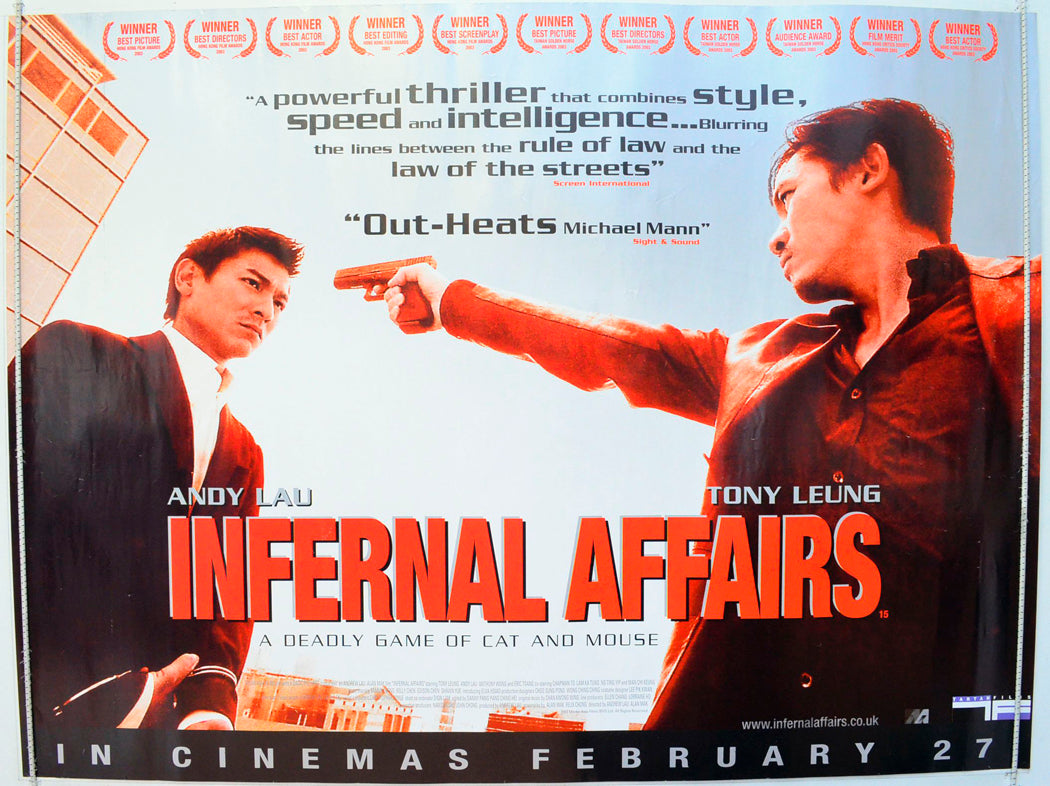 Infernal Affairs  (a.k.a. Mou gaan dou)   Original British Quad Poster - Film Poster - Movie Poster 