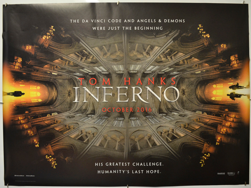 Inferno (Teaser / Advance Version) Original Quad Poster - Film Poster - Movie Poster