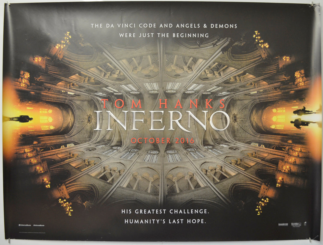 Inferno (Teaser / Advance Version) Original Quad Poster - Film Poster - Movie Poster