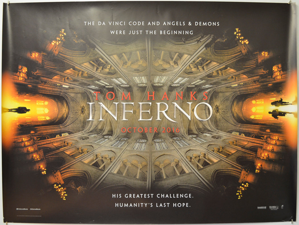 Inferno (Teaser / Advance Version) Original Quad Poster - Film Poster - Movie Poster