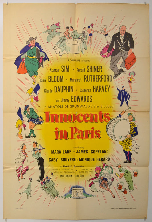 Innocents In Paris Original One Sheet Poster - Film Poster - Movie Poster