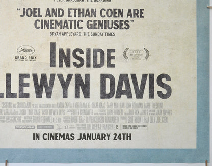 INSIDE LLEWYN DAVIS (Bottom Right) Cinema Quad Movie Poster 