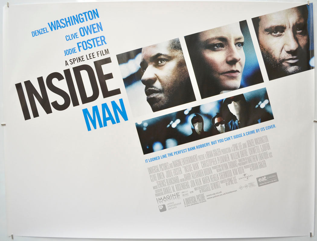 Inside Man Original Quad Poster - Film Poster - Movie Poster