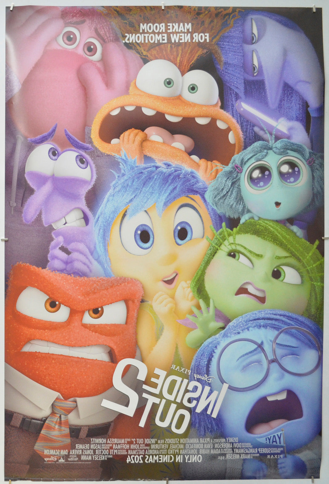 Inside Out 2 (Back) Cinema One Sheet Movie Poster 