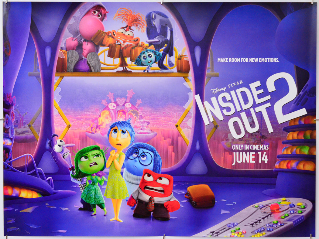 Inside Out 2 - Original Quad Poster - Film Poster - Movie Poster