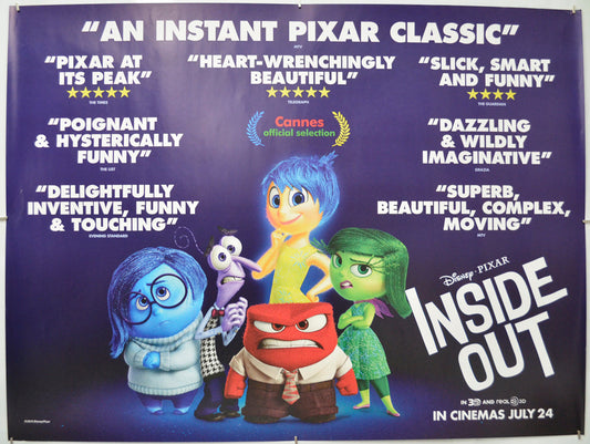 Inside Out - Original Quad Poster - Film Poster - Movie Poster