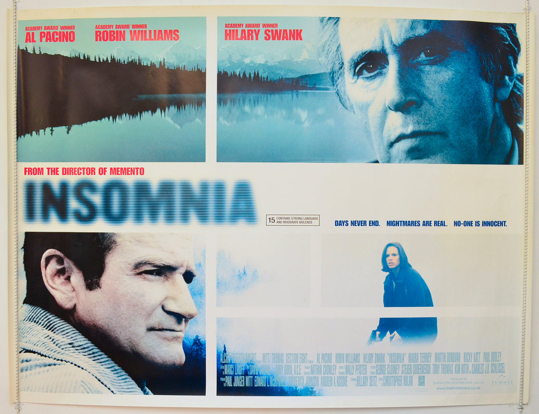 Insomnia  Original British Quad Poster - Film Poster - Movie Poster 