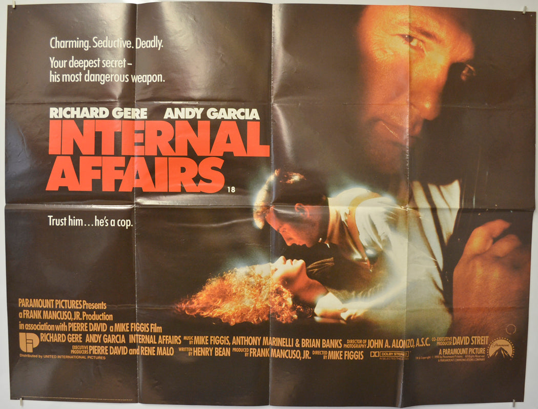 Internal Affairs  Original Quad Poster - Film Poster - Movie Poster