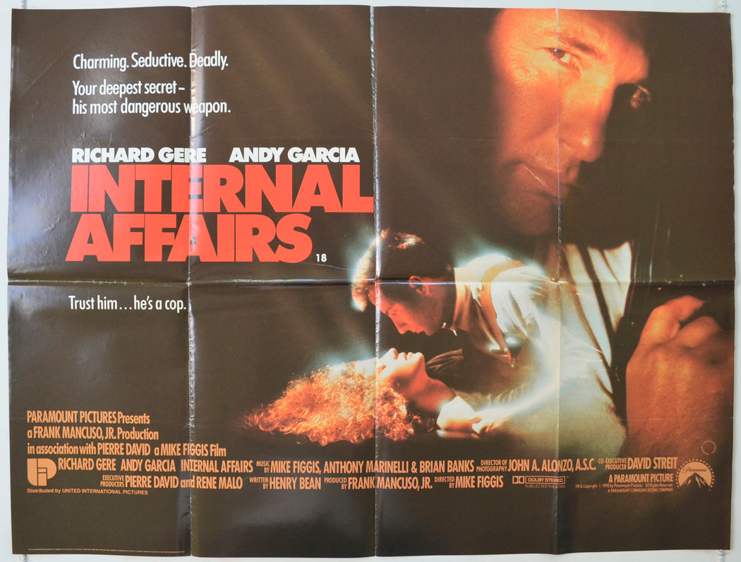 Internal Affairs   Original Quad Poster - Film Poster - Movie Poster 