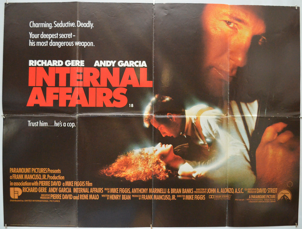 Internal Affairs - Original Quad Poster - Film Poster - Movie Poster