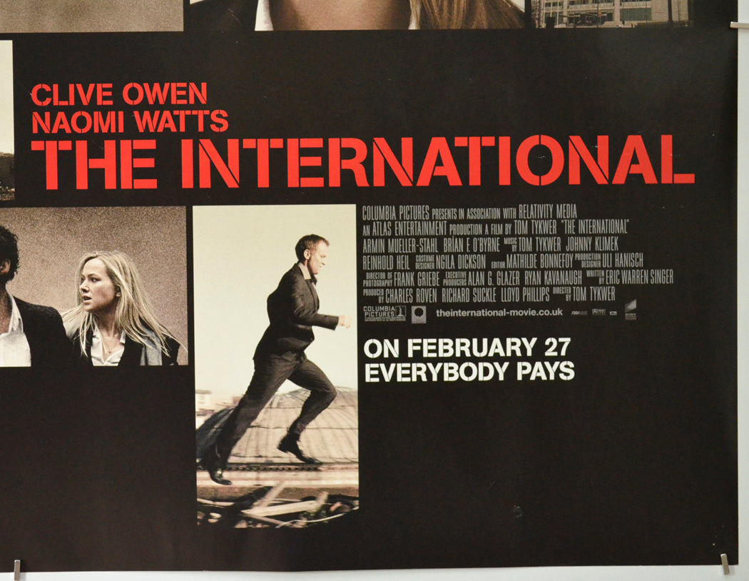 THE INTERNATIONAL (Bottom Right) Cinema Quad Movie Poster 