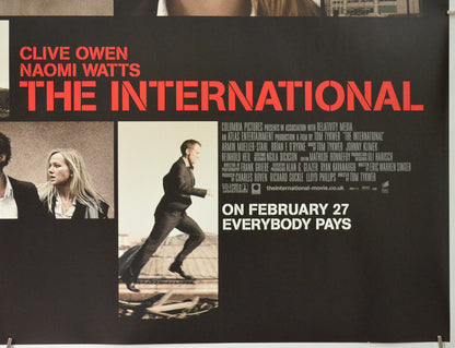 THE INTERNATIONAL (Bottom Right) Cinema Quad Movie Poster 