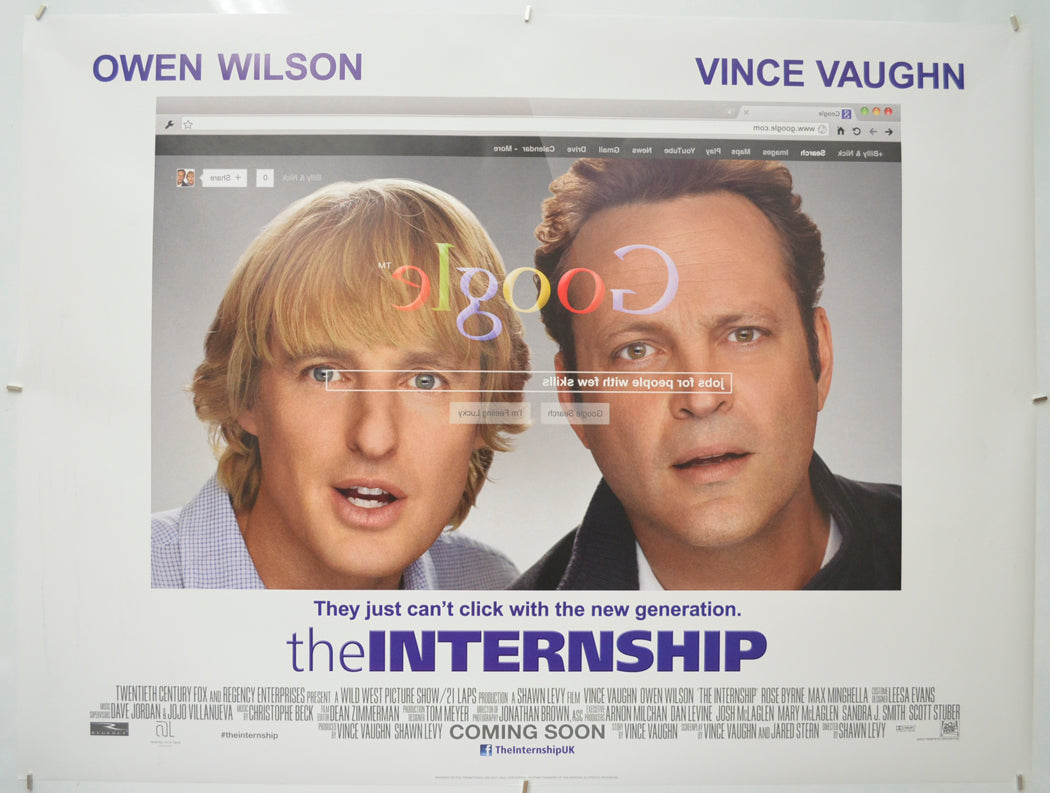 The Internship Original Quad Poster - Film Poster - Movie Poster  