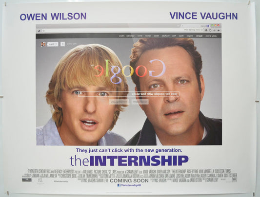 The Internship Original Quad Poster - Film Poster - Movie Poster  