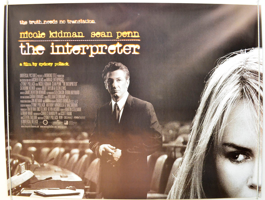 The Interpreter  Original British Quad Poster - Film Poster - Movie Poster