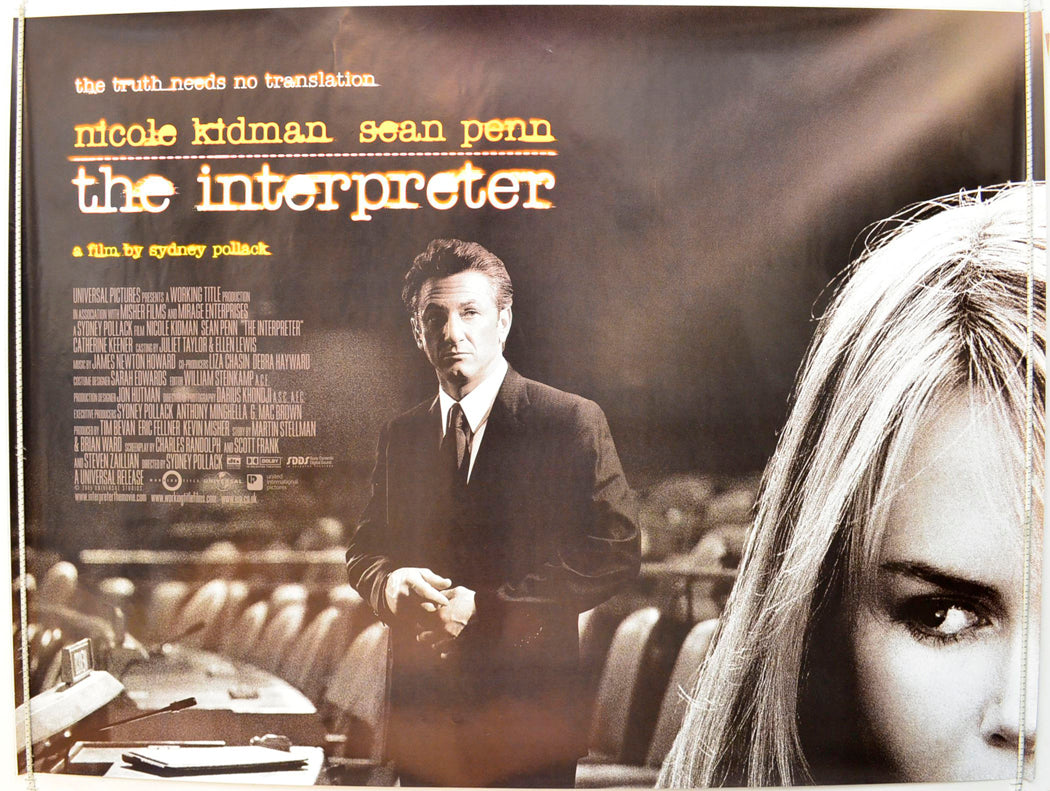 The Interpreter  Original British Quad Poster - Film Poster - Movie Poster