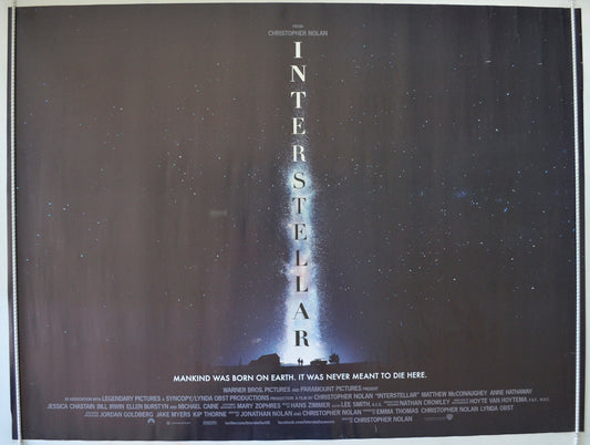 Interstellar  (Teaser / Advance Version)  Original Quad Poster - Film Poster - Movie Poster 