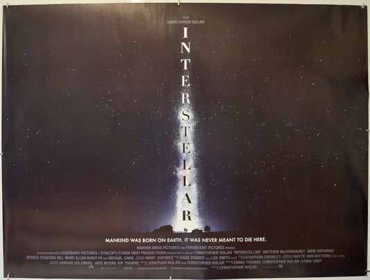 Interstellar  (Teaser / Advance Version)   Original Quad Poster - Film Poster - Movie Poster