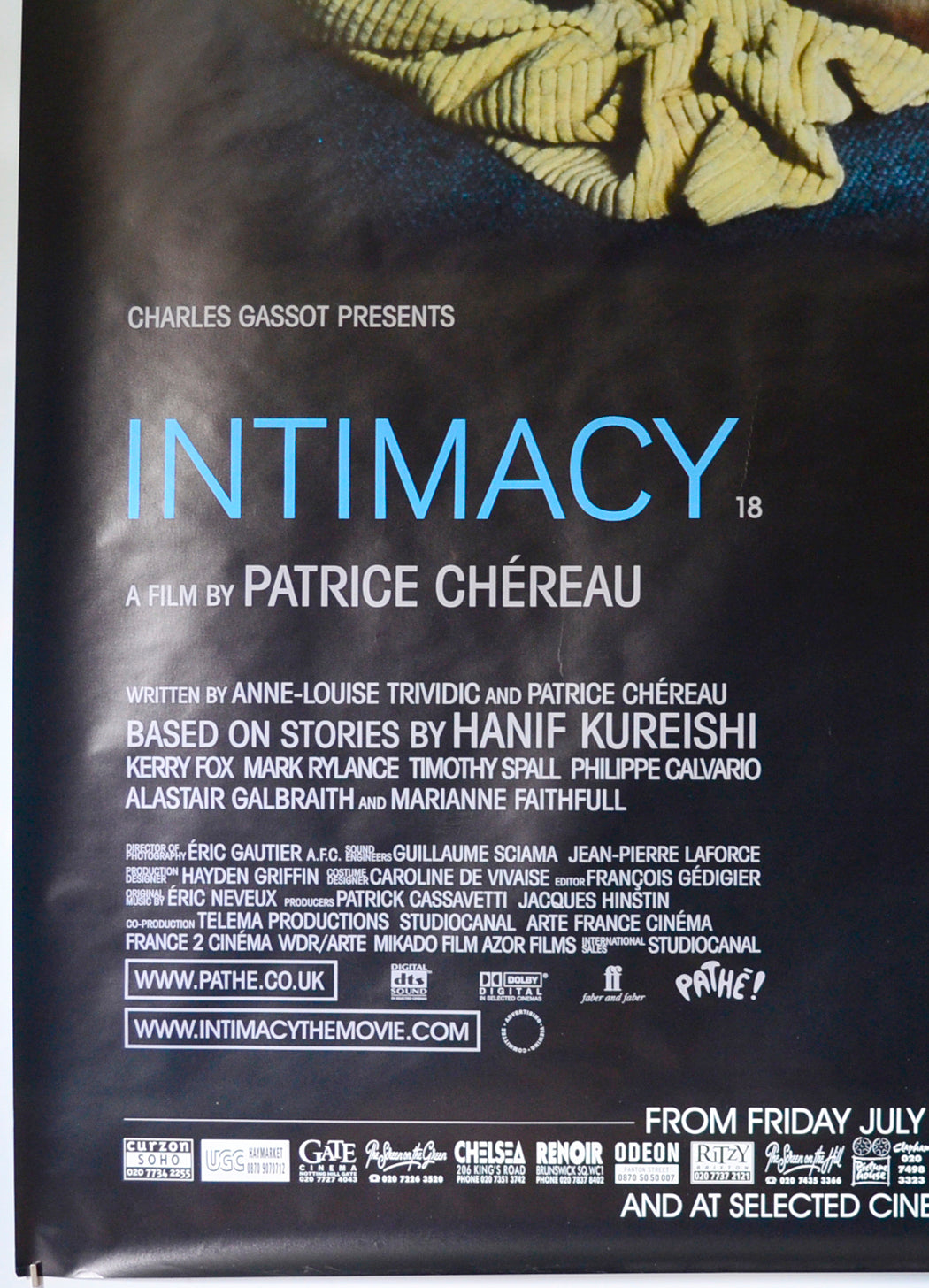 INTIMACY (Bottom Left) Cinema 4 Sheet Movie Poster 