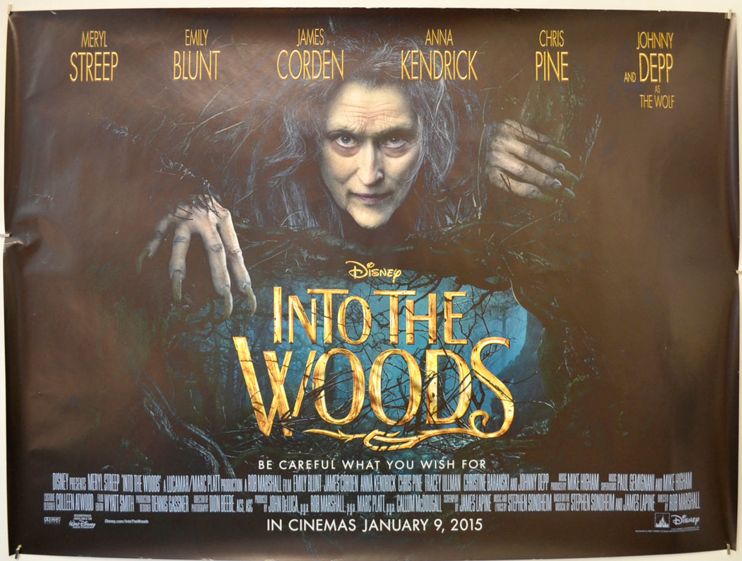 Into The Woods  Original Quad Poster - Film Poster - Movie Poster