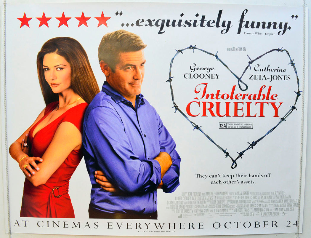 Intolerable Cruelty Original British Quad Poster - Film Poster - Movie Poster 