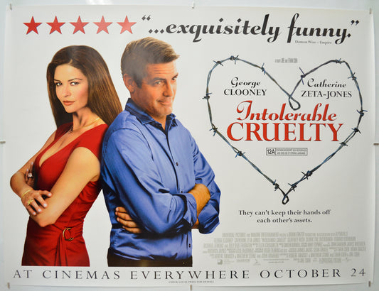 Intolerable Cruelty Original Quad Poster - Film Poster - Movie Poster