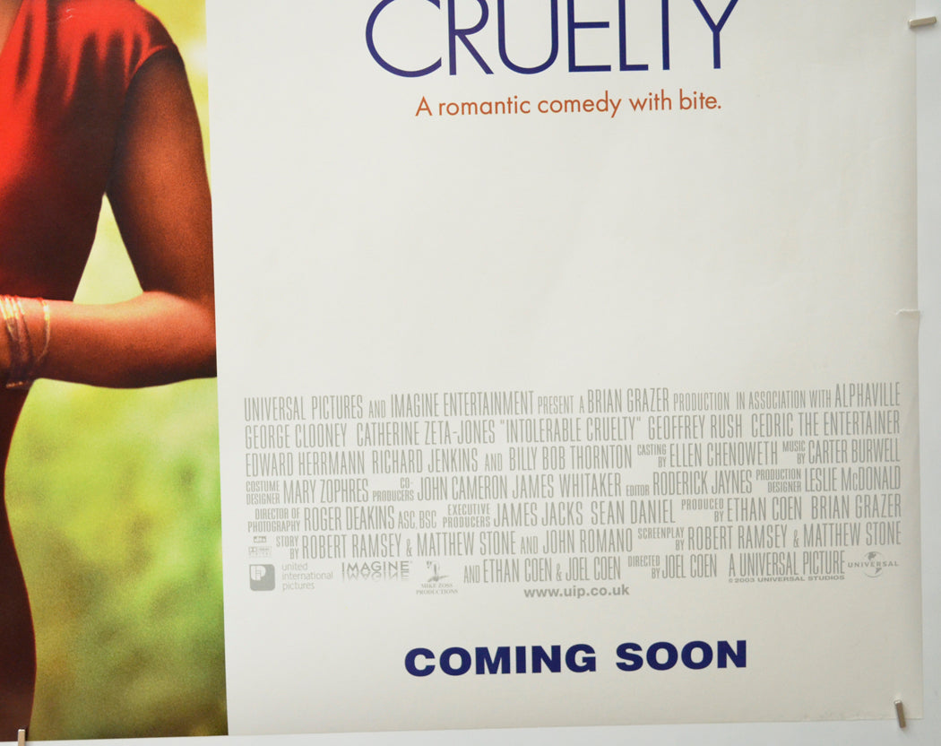 INTOLERABLE CRUELTY (Bottom Right) Cinema Quad Movie Poster 