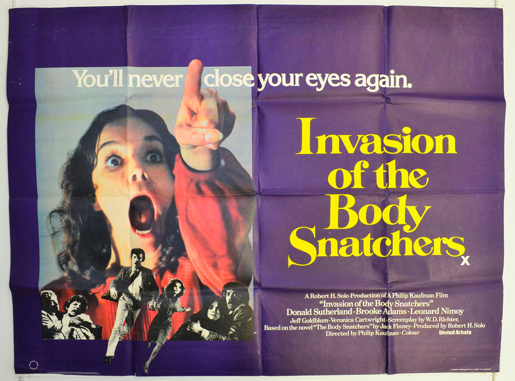 Invasion Of The Body Snatchers  Original British Quad Poster - Film Poster - Movie Poster 