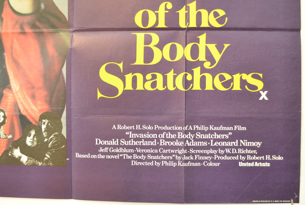 INVASION OF THE BODY SNATCHERS (Bottom Right) Cinema Quad Movie Poster 