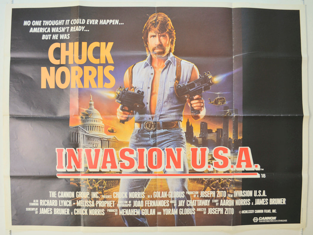 Invasion U.S.A.   Original Quad Poster - Film Poster - Movie Poster 