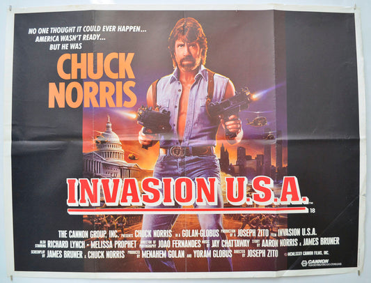 Invasion U.S.A.  Original Quad Poster - Film Poster - Movie Poster