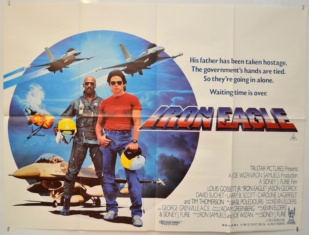 Iron Eagle  Original Quad Poster - Film Poster - Movie Poster