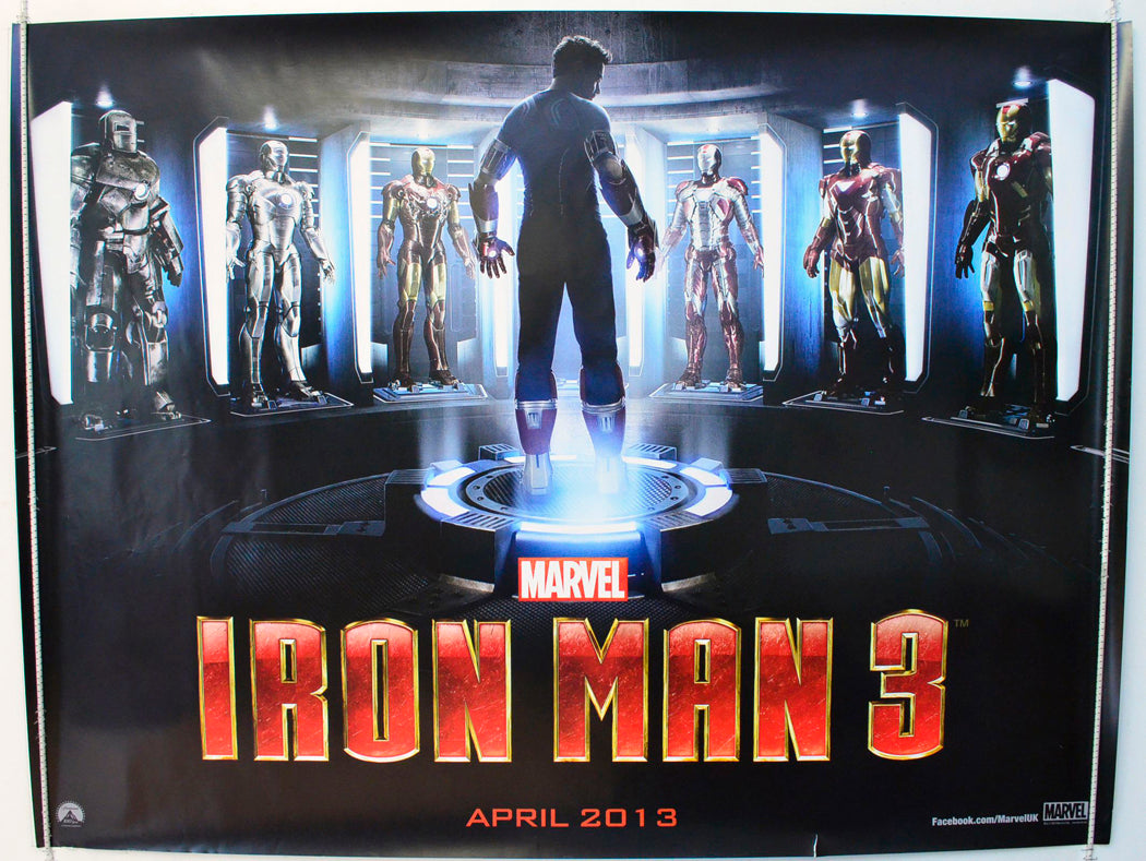 Iron Man 3  (Teaser / Advance Version)   Original British Quad Poster - Film Poster - Movie Poster 