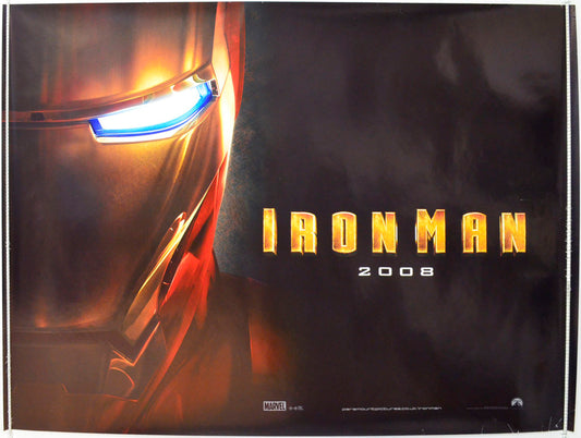 Iron Man  (Teaser / Advance Version)   Original British Quad Poster - Film Poster - Movie Poster 