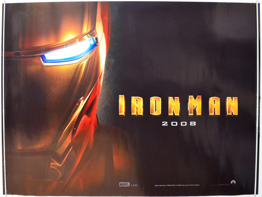 Iron Man  (Teaser / Advance Version)   Original British Quad Poster - Film Poster - Movie Poster 