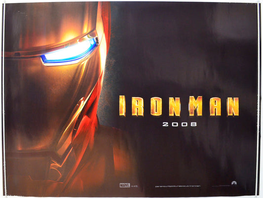 Iron Man  (Teaser / Advance Version)   Original British Quad Poster - Film Poster - Movie Poster 