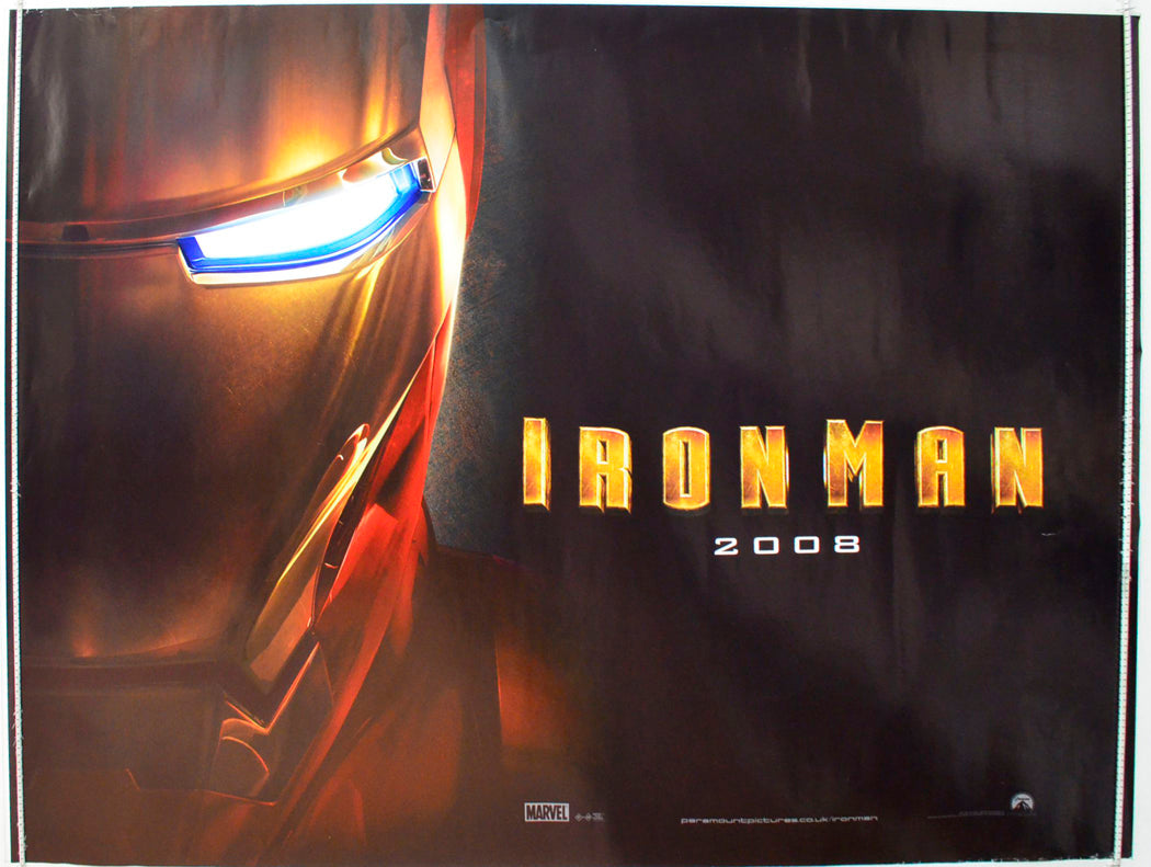 Iron Man  (Teaser / Advance Version)   Original British Quad Poster - Film Poster - Movie Poster 