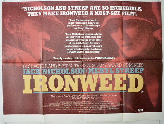 Ironweed   Original Quad Poster - Film Poster - Movie Poster 