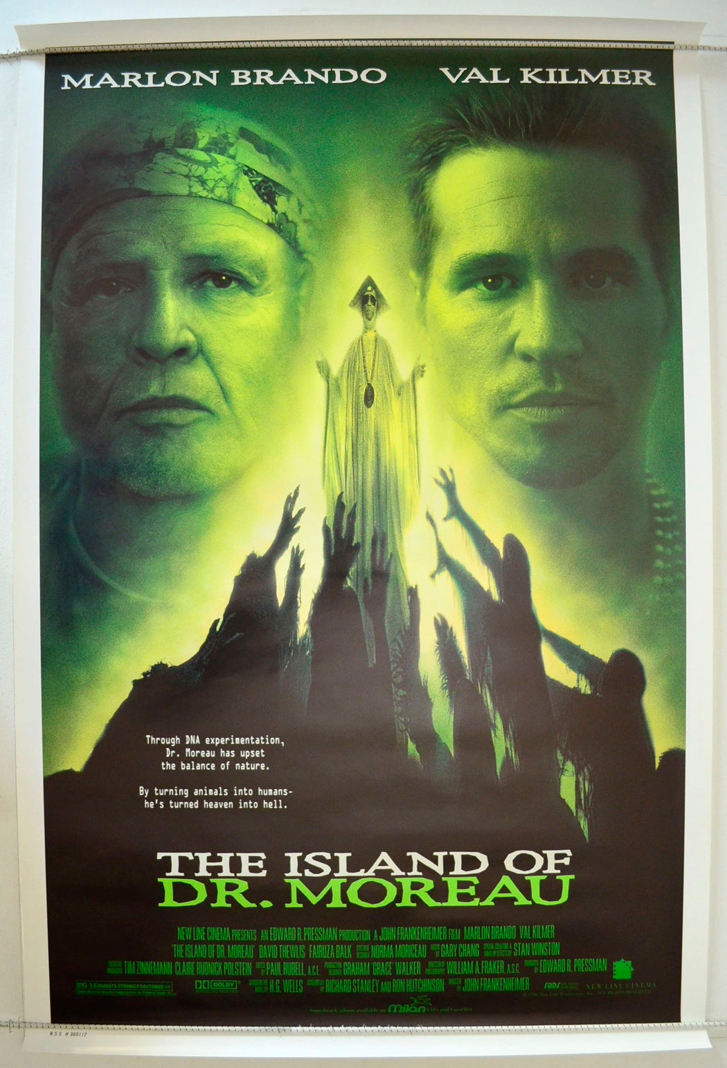 The Island Of Dr. Moreau  Original One Sheet Poster - Film Poster - Movie Poster