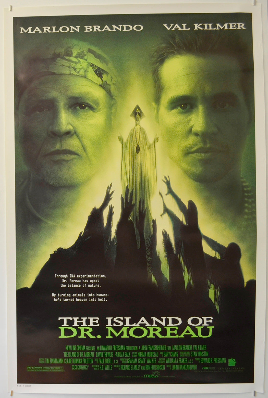 The Island Of Dr. Moreau  Original One Sheet Poster - Film Poster - Movie Poster