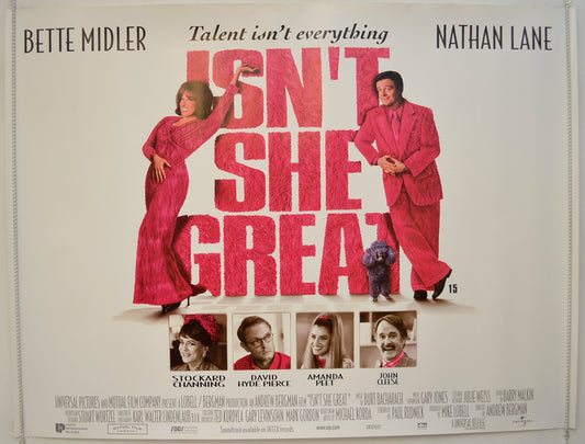 Isn't She Great  Original Quad Poster - Film Poster - Movie Poster 