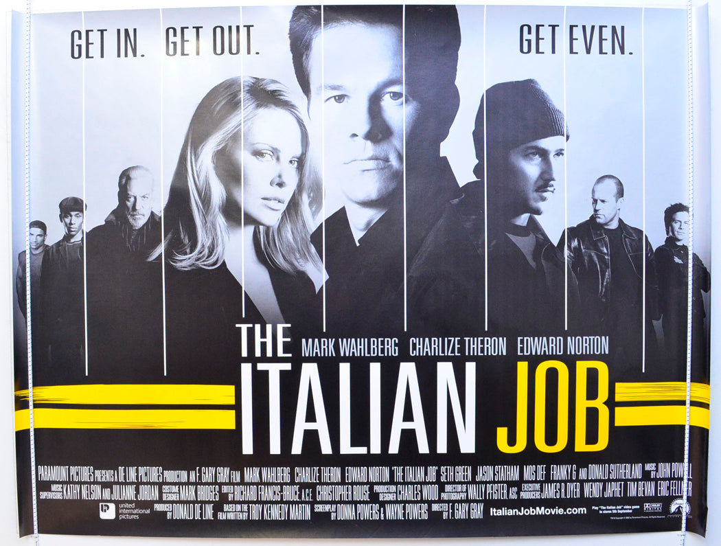 The Italian Job Original British Quad Poster - Film Poster - Movie Poster 