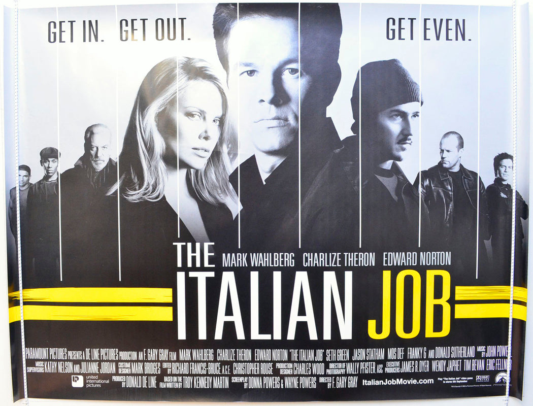 The Italian Job Original British Quad Poster - Film Poster - Movie Poster 