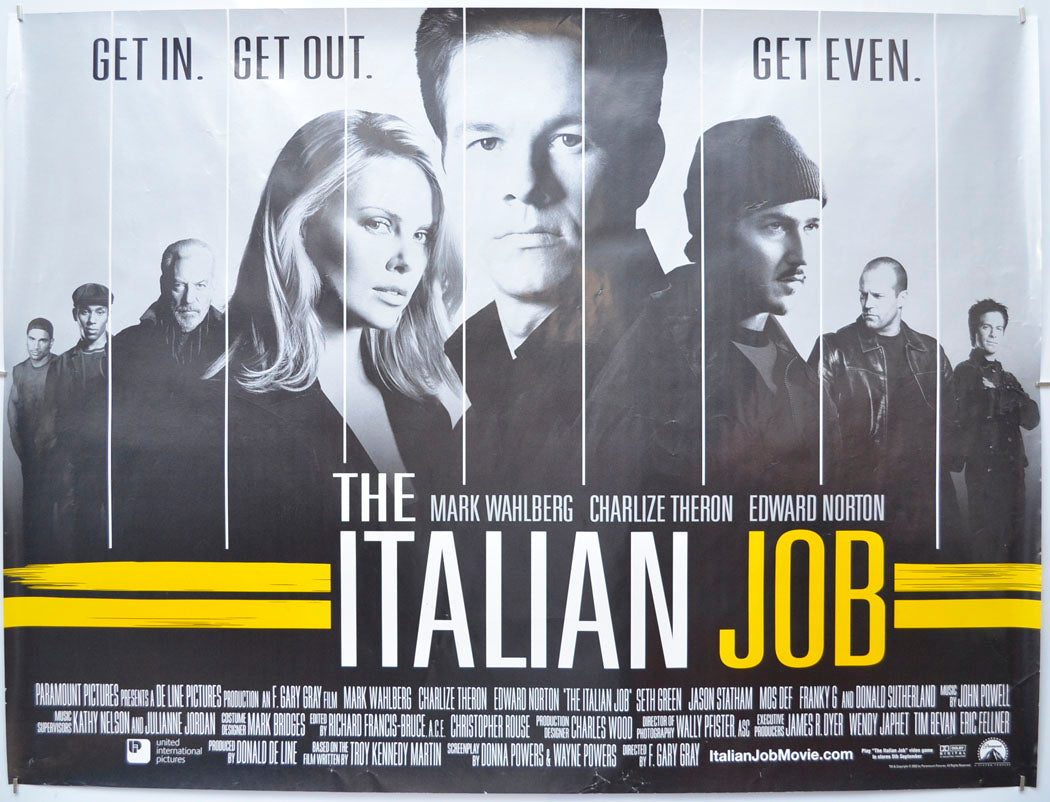 The Italian Job  Original Quad Poster - Film Poster - Movie Poster