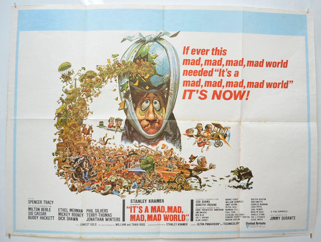 It's A Mad, Mad, Mad, Mad World Original Quad Poster - Film Poster - Movie Poster