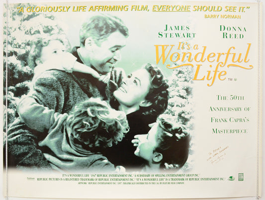 It's A Wonderful Life  Original British Quad Poster - Film Poster - Movie Poster 