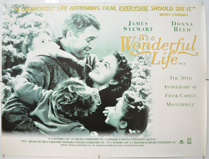 It’s A Wonderful Life (50th Anniversary re-release poster) Original Quad Poster - Film Poster - Movie Poster