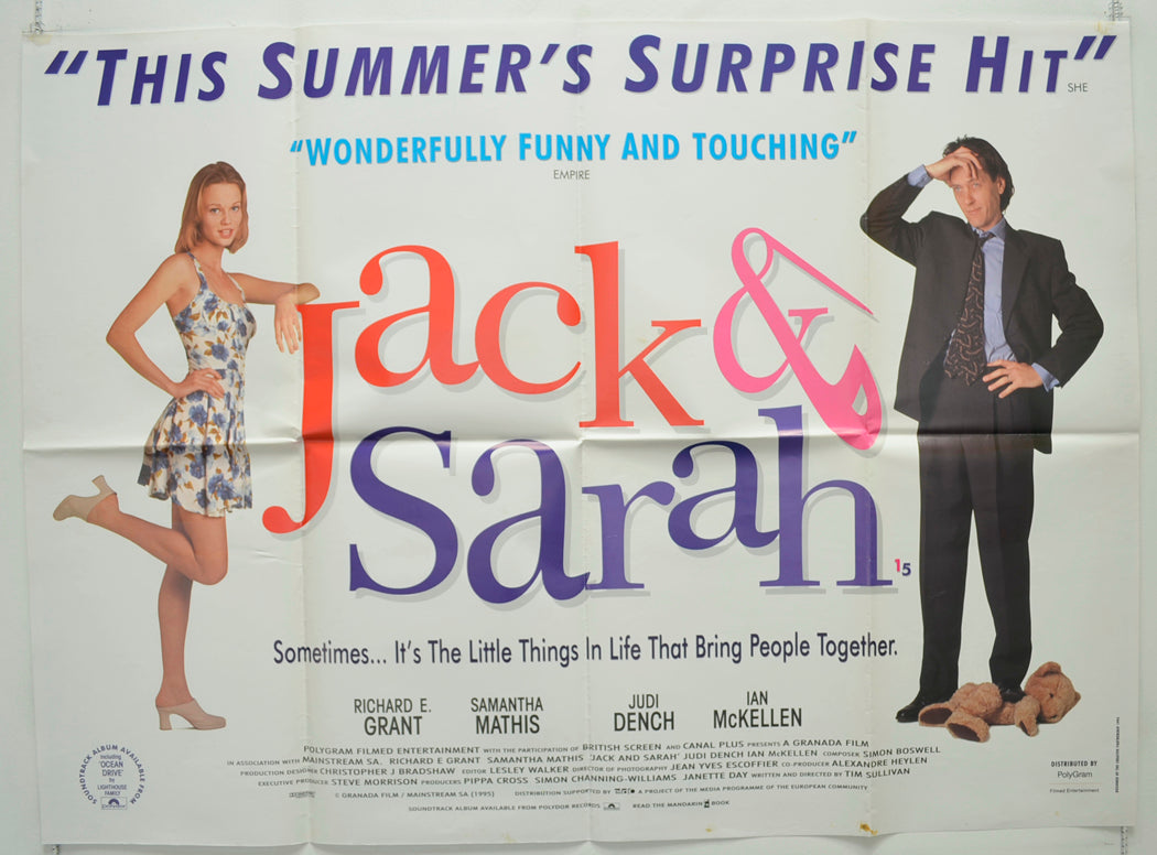 Jack And Sarah Original Quad Poster - Film Poster - Movie Poster  