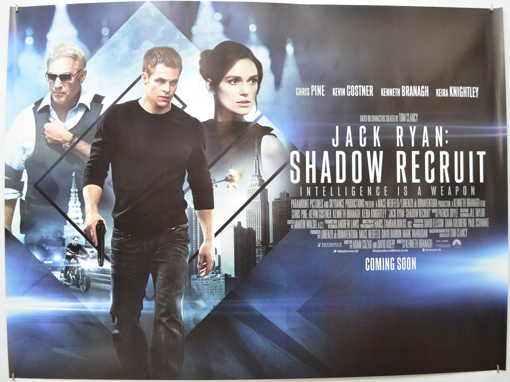 Jack Ryan : Shadow Recruit (Teaser / Advance Version) Original Quad Poster - Film Poster - Movie Poster