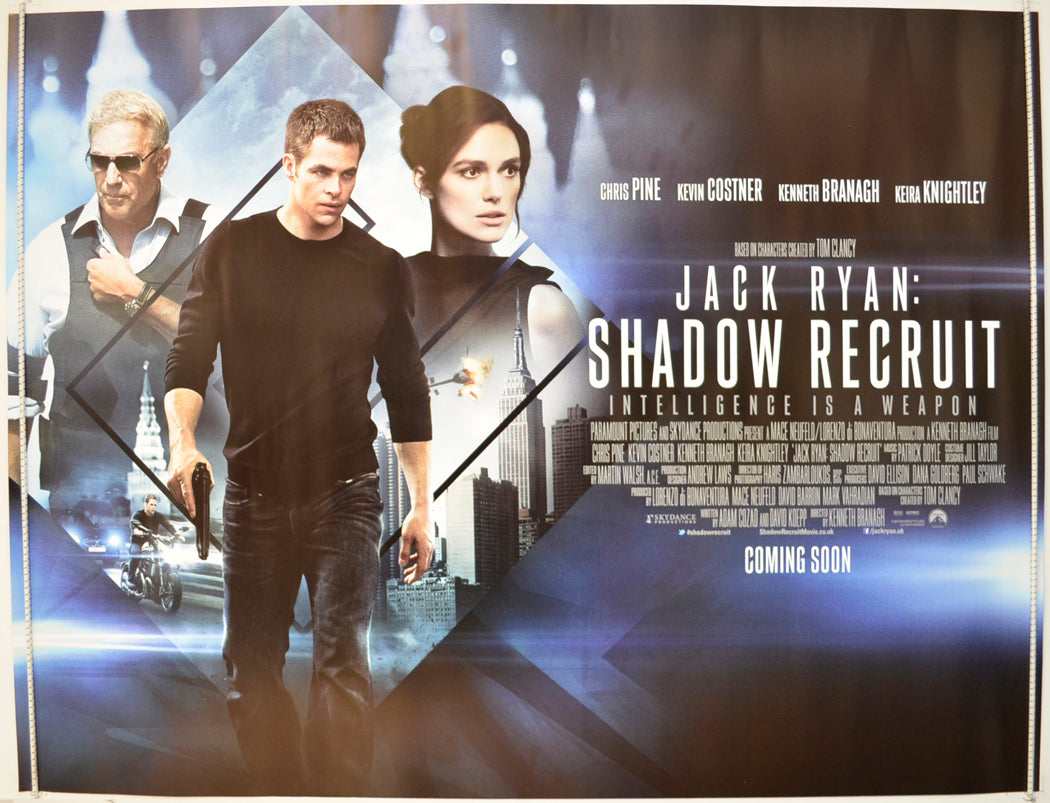 Jack Ryan : Shadow Recruit  Original British Quad Poster - Film Poster - Movie Poster 